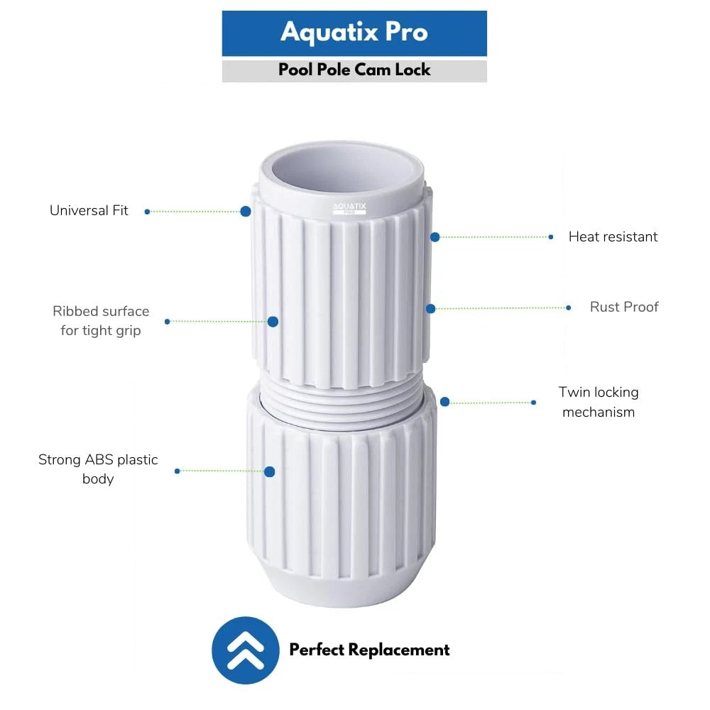 Aquatix Pro Pool Pole Cam Lock Replacement 1pc, EZ for White