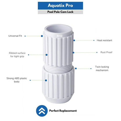 Aquatix Pro Pool Pole Cam Lock Replacement 1pc, EZ for White