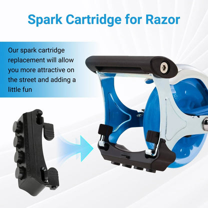 EOPOAYI 2 Pcs Spark Cartridge Compatible with Razor Flash Rider 2 Pack, Black
