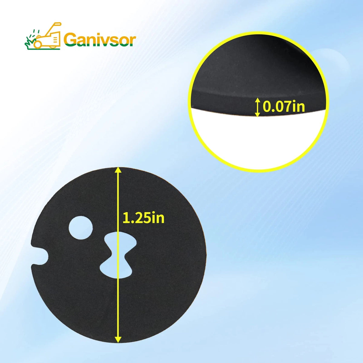 Ganivsor 7204362 (4/Pack) Water Softener Venturi Gasket 720436 Fits for Black