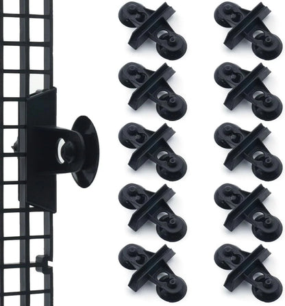 LINLAN 10 Pieces Aquarium Divider Suction Cup Clips, Glass Fixing Black