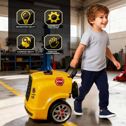 CL FUN Large Truck Engine Toy for Kids: Mechanic Repair Car Kit Toddlers...