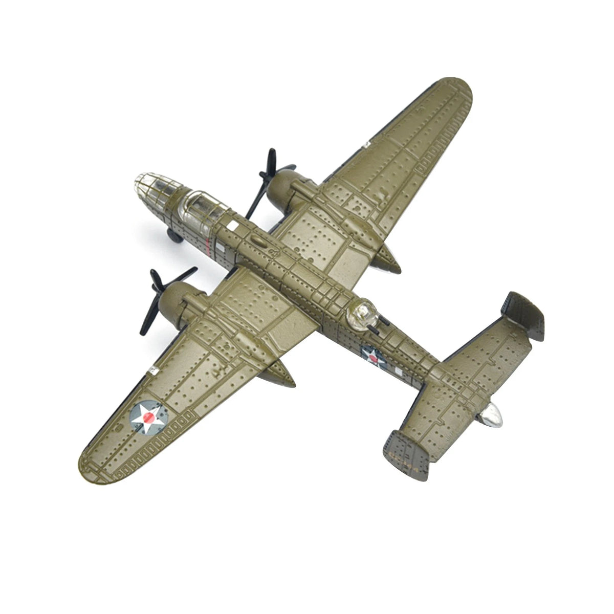 1PCS 3.1in WWII US B-25 Mitchell Bomber Model Finished Model Toy Gift Kit