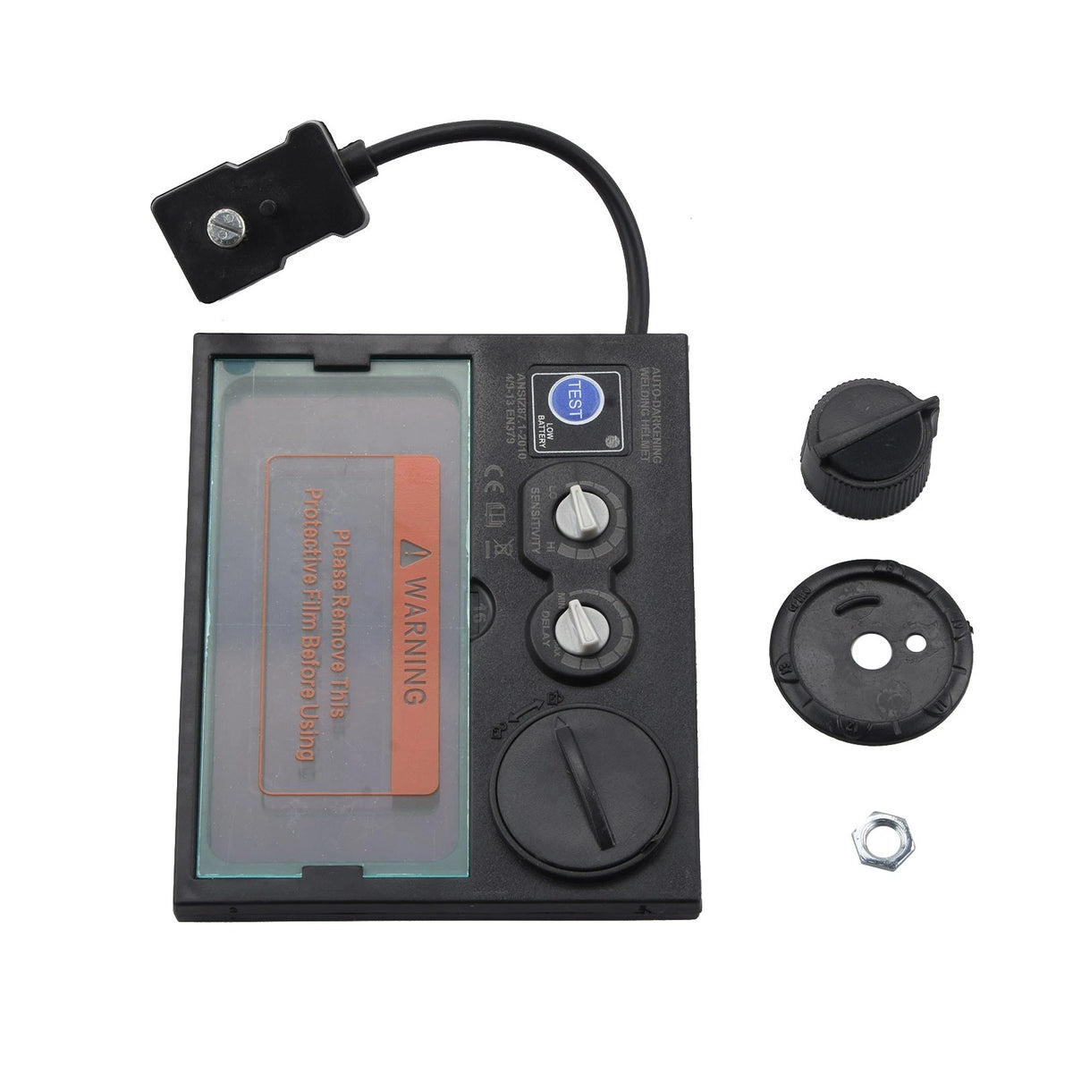 Solar Automatic On/Off Darkening Welding Helmet Len Filter + Protortion Sheet B