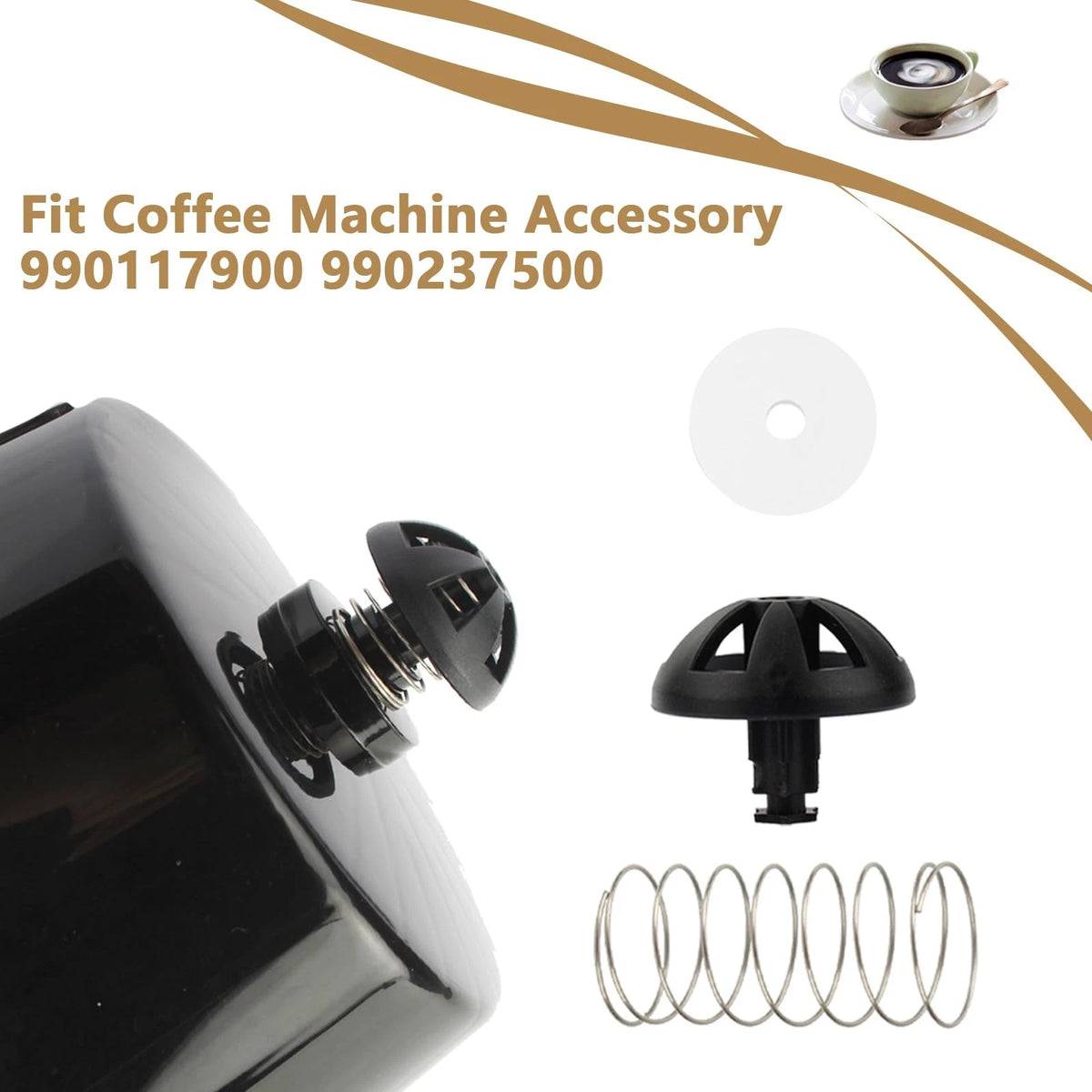 Coffee Machine Brew Basket Bottom Spring Loaded Stopper Kits 2 Pcs