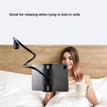 SRMATE Gooseneck Tablet Kindle Holder Stand for Bed 33 inches, Black-33inch