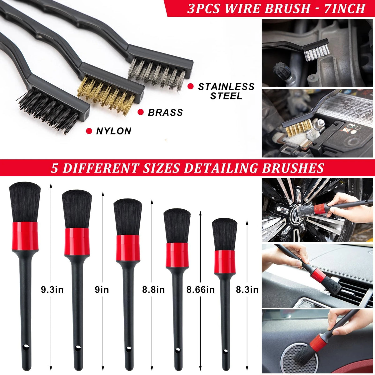 GPUSFAK 41Pcs Car Wash Cleaning Kit with High Power Handheld Vacuum
