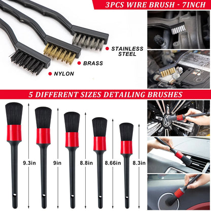 GPUSFAK 41Pcs Car Wash Cleaning Kit with High Power Handheld Vacuum