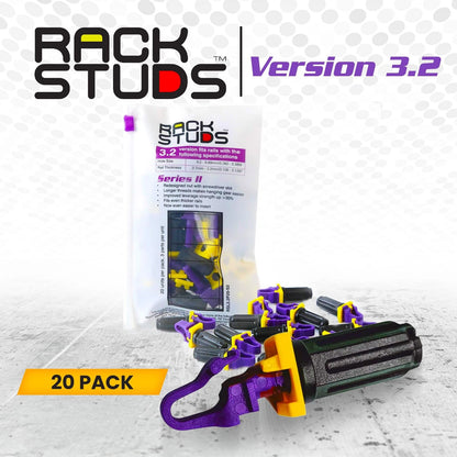 Rackstuds P20 Series II - Server Rack Screws 20-Pack | Cage Nut 20, Purple