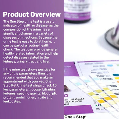 One Step Pet Urine Testing Strips, 5 x Urinalysis 10 5 Count (Pack of 1)
