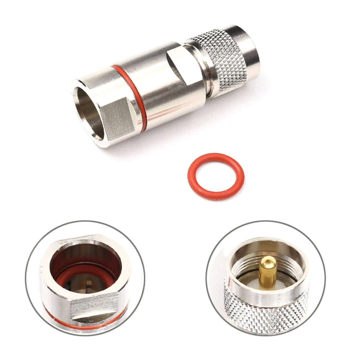 2Pcs   PL259 UHF Male Connector For 1/2" Corrugated Coax Cable Equipment