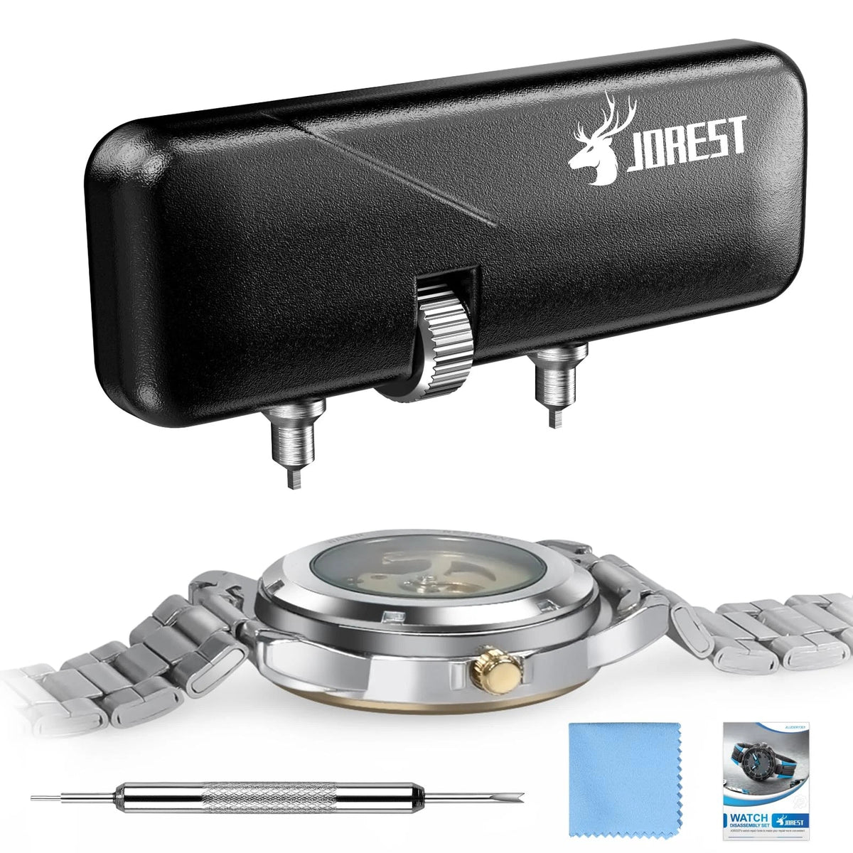 JOREST Watch Battery Replacement Tool Kit, Back Removal, Adjustable...