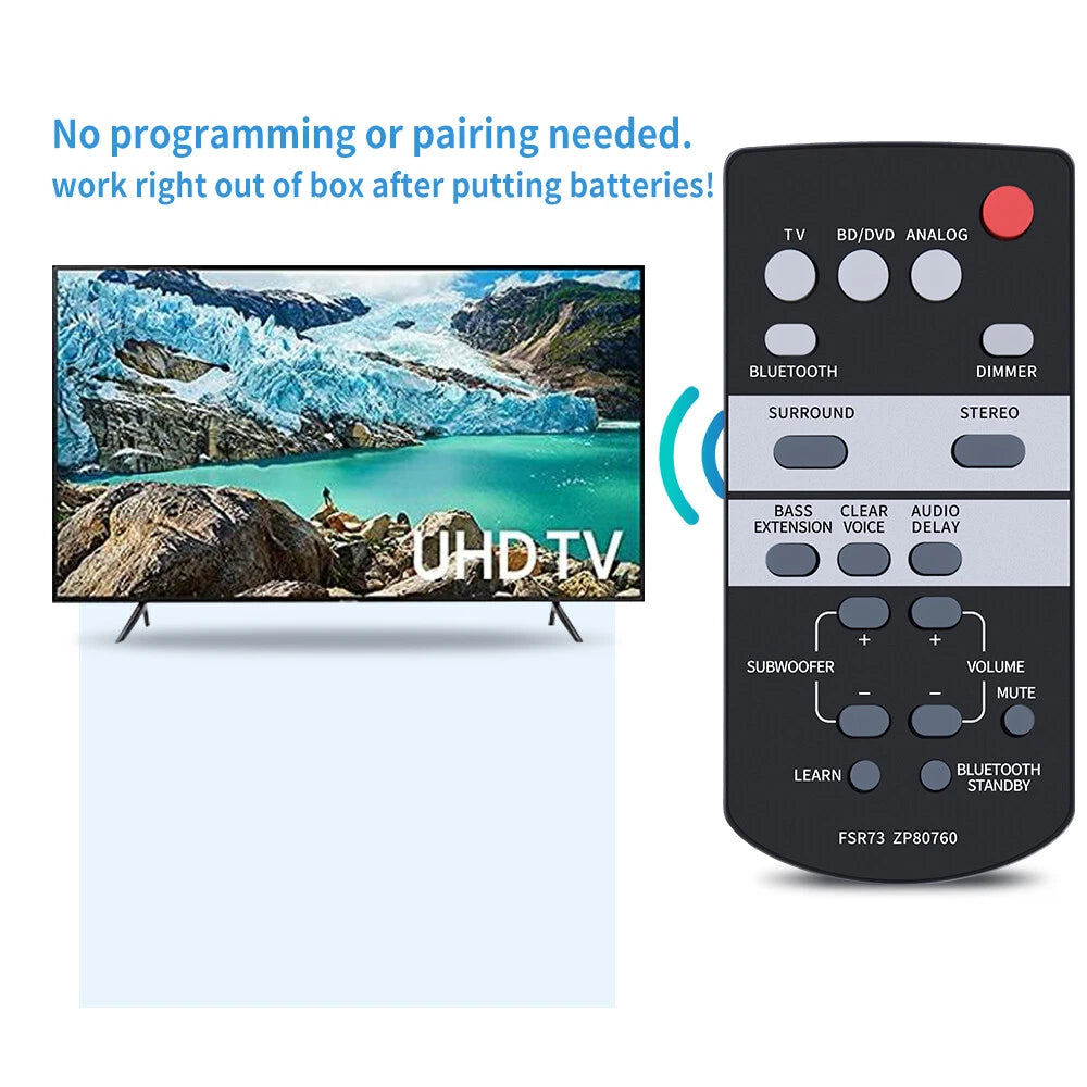 FSR73 ZP80760 For Yamaha SoundBar Speaker System Remote Control ATS-1050