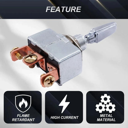 50A 12V DC Toggle Switch 3 Position ON-OFF-ON Pre-Wired for Vehicle Installation