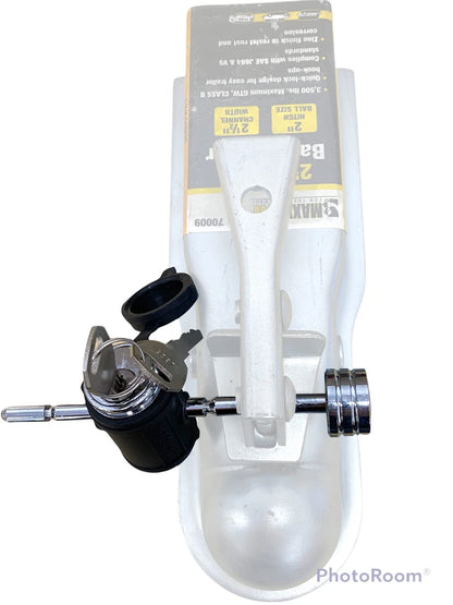 MaxxHaul Trailer Tongue Coupler Lock - Adjustable Pin, 1/4"...