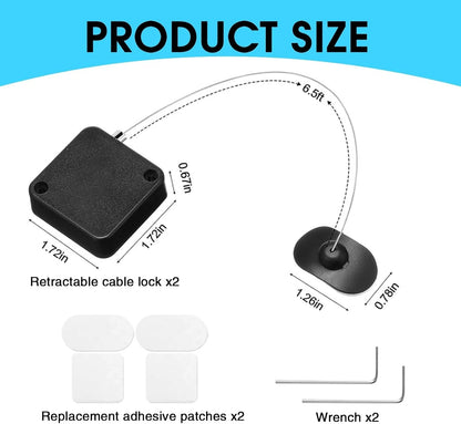 6.5 ft Retractable Remote Control Tether: TV Leash,Safety...