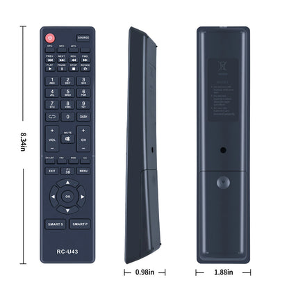 RC-U43 Remote Control For Memorex MLT3252 MLT5552 MLT4352