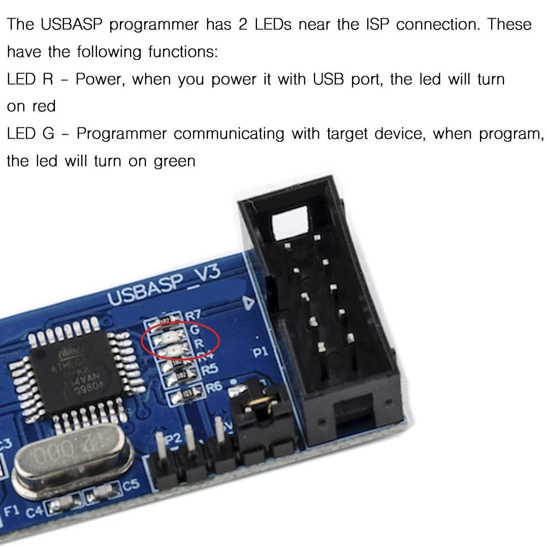 for ATMEL 51 AVR USB ISP ASP Microcontroller Programmer Downloader with 1 PCS
