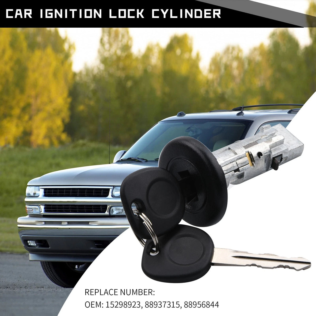 Complete Ignition Lock Cylinder Kit For GMC Yukon XL Sierra With 2 Keys Repair