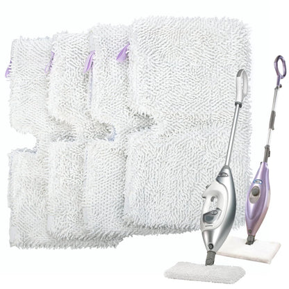 Flammi Steam Pocket Mop Replacement Pads for 12.6 x 7 inches, 4 Pack White