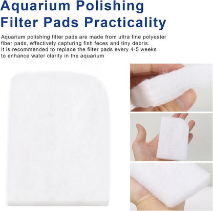 12 Pack Water Polishing Pads Fit for 306/307 406/407 Canister Filter White