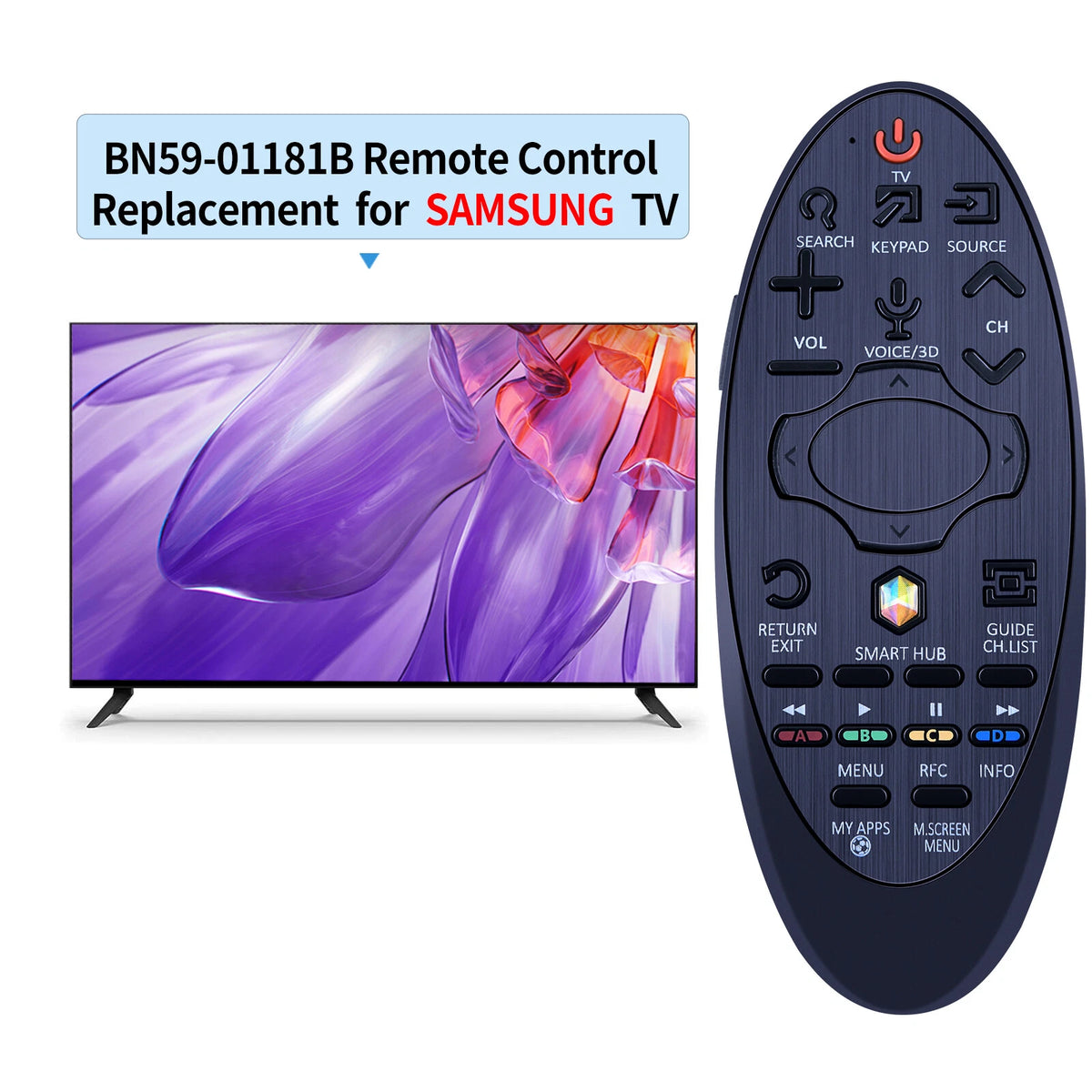 BN59-01181B Remote Control For Samsung Smart TV UA55H8000AW UA65HU8500W
