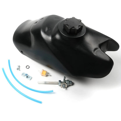 Plastic Gas Fuel Tank & Cap & Petcock For Honda TRX250X TRX300EX Black
