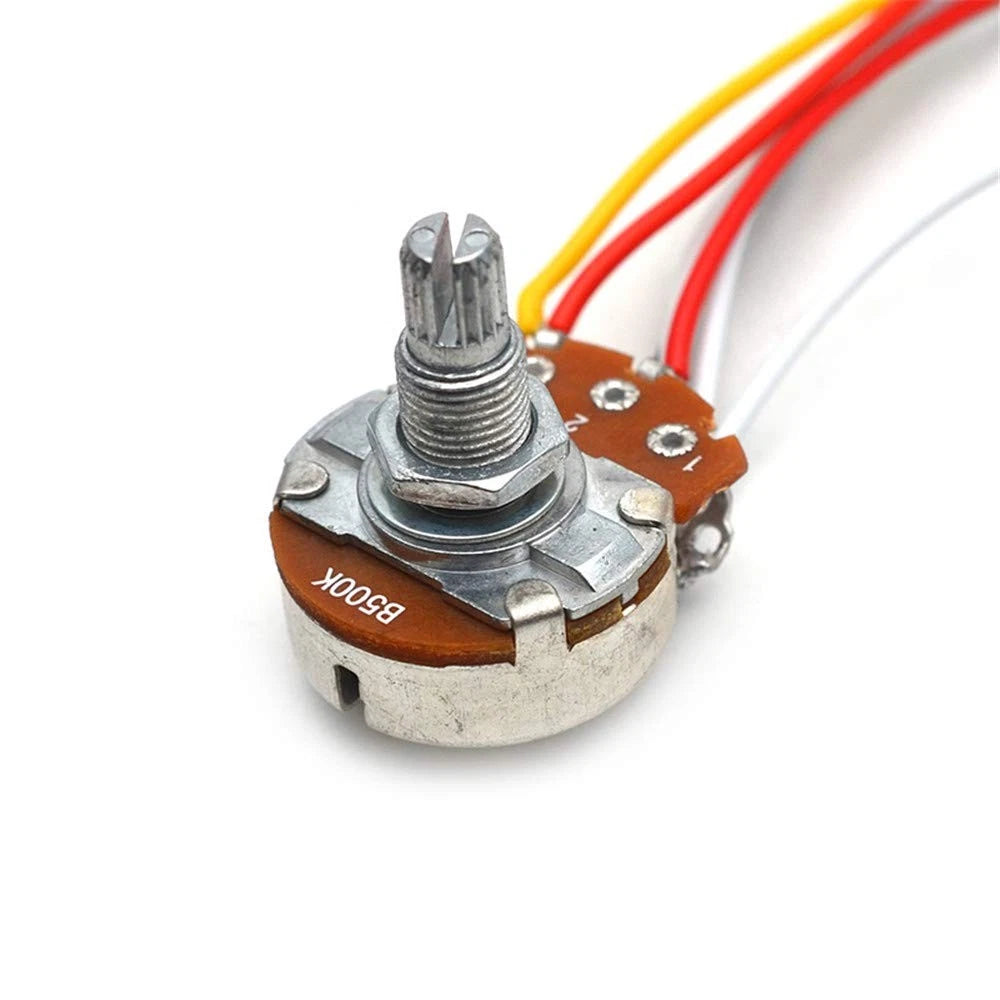 SAPHUE Guitar Wiring Harness Set Prewired 500K Big Pots 5 Way Switch Wiring...