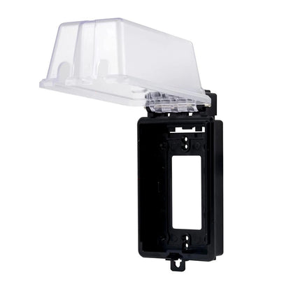 Weatherproof Outdoor Electrical Outlet Cover Single Gang Box Lockable Design