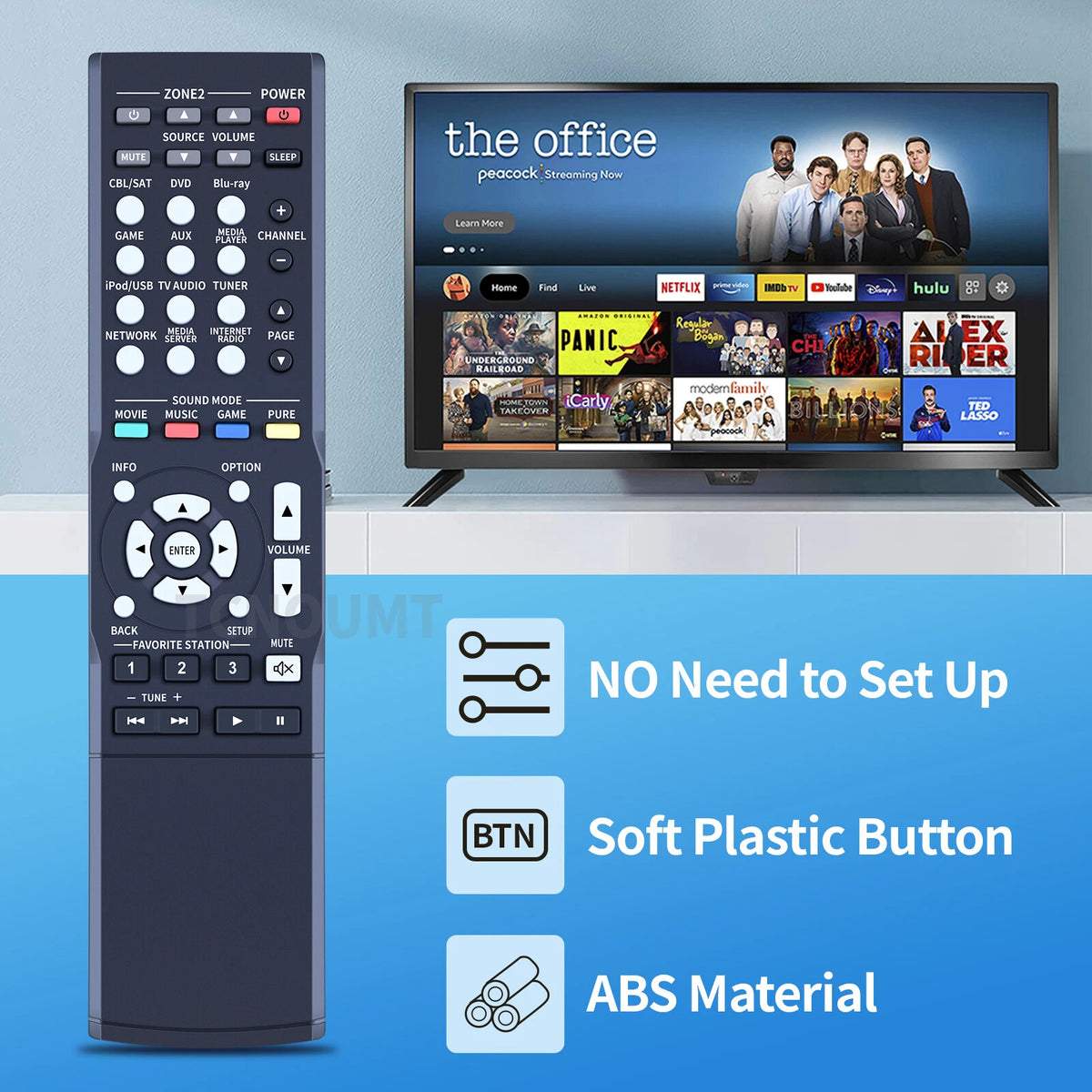 RC-1182 Remote Control For Denon Home Audio AV Receiver AVR-X1000