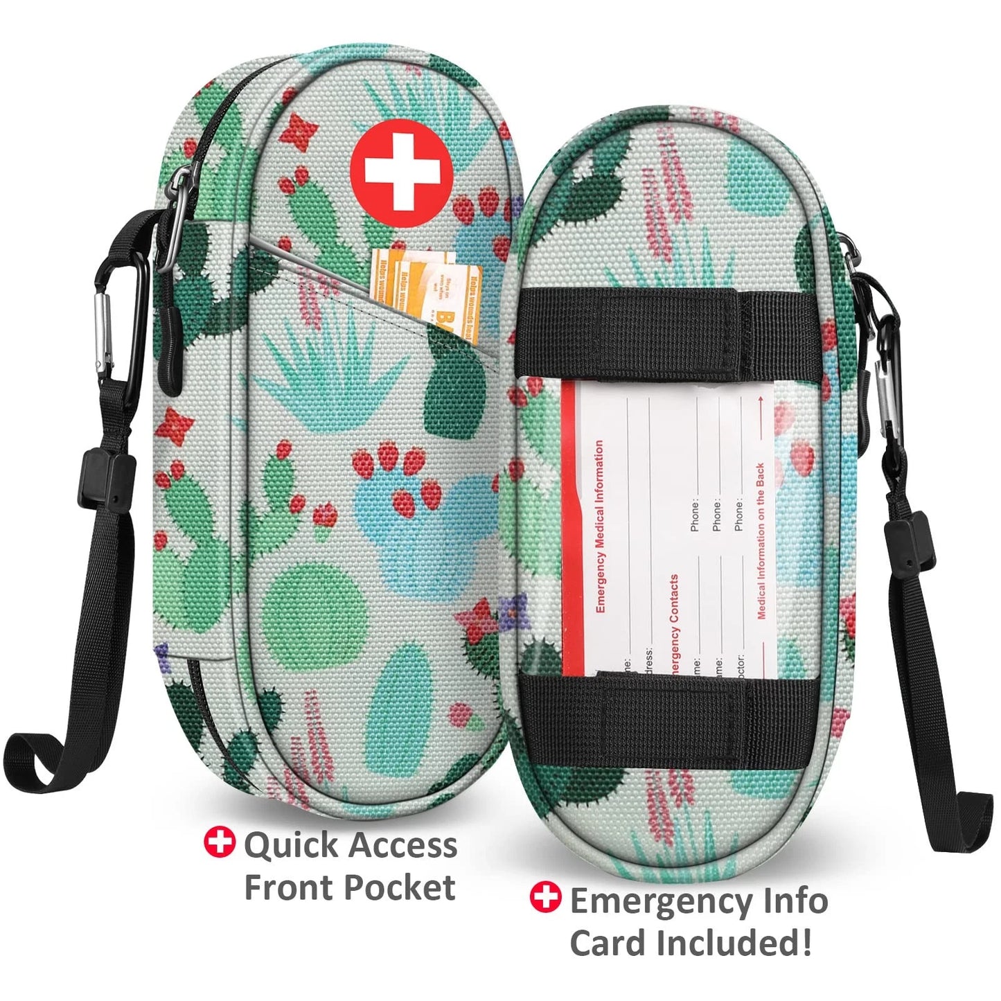SITHON EpiPen Medical Carrying Case Insulated, Travel Small, Z-Cactus