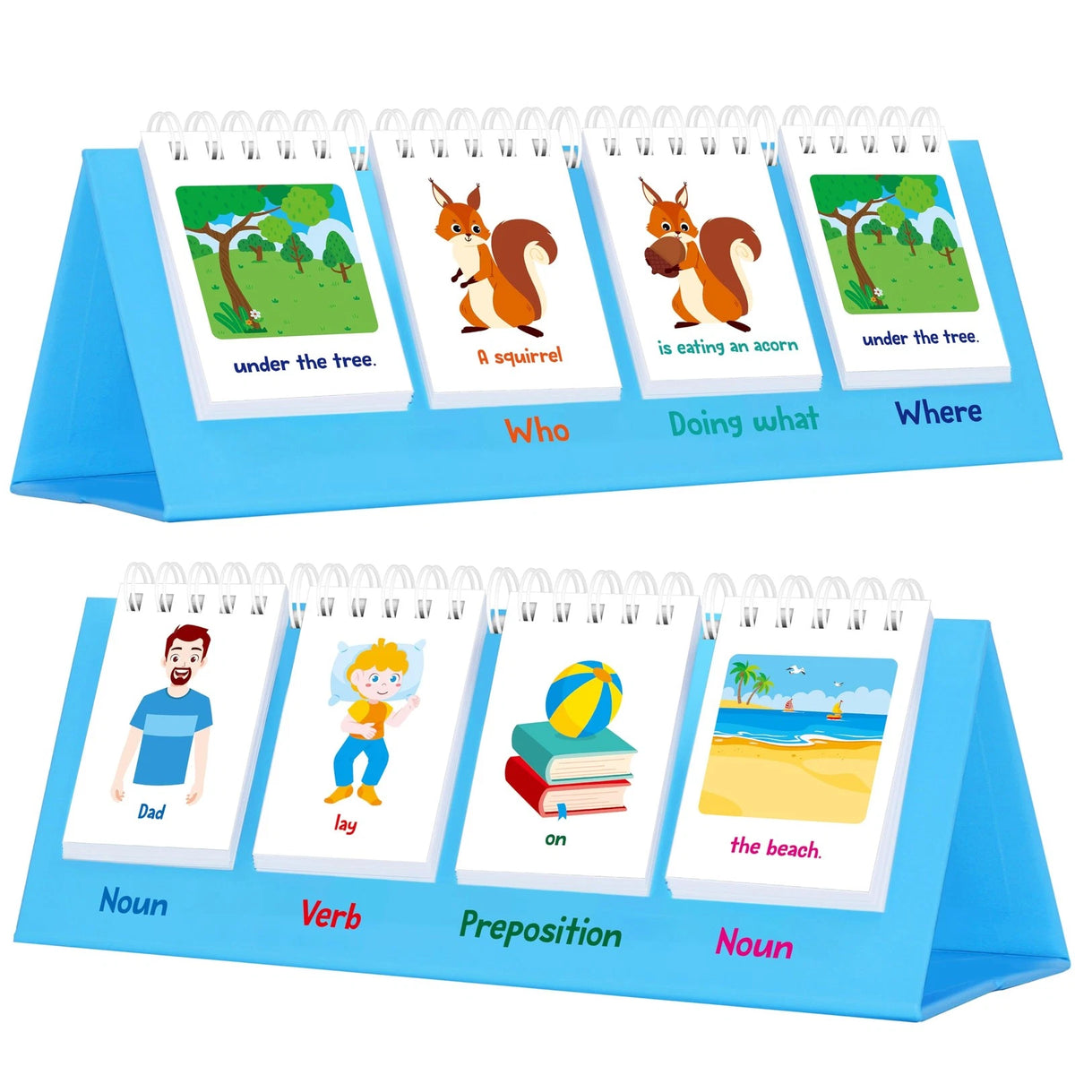 Sentence Flip Charts, 80 Double Sided Cards 40 5.31 inches x 8.66