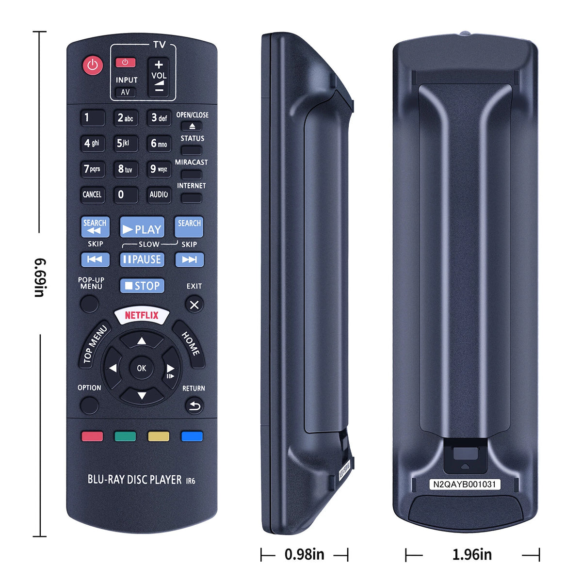 N2QAYB001031 Remote Control For Panasonic Disc Player DP-UB420 UB820