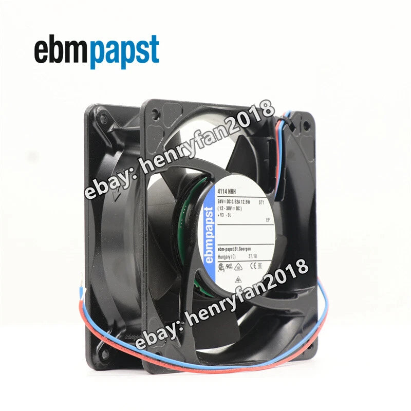 Ebmpapst 4114NHH Axial Fan 24VDC 12.5W 0.52A 120*120*38MM 2-Wires Cooling Fan