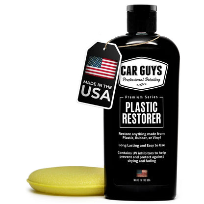 CarGuys Plastic Restorer | Bring Plastic, Rubber, and 8oz w/ Applicator, Grey