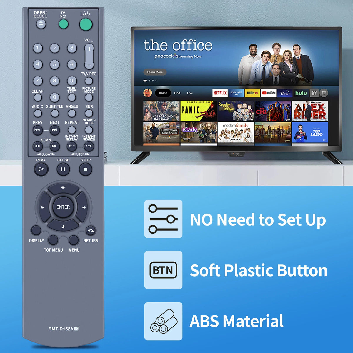 RMT-D152A For Sony CD DVD Player Remote Control DVP-NS325 DVP-MS67 DVP-CX995V
