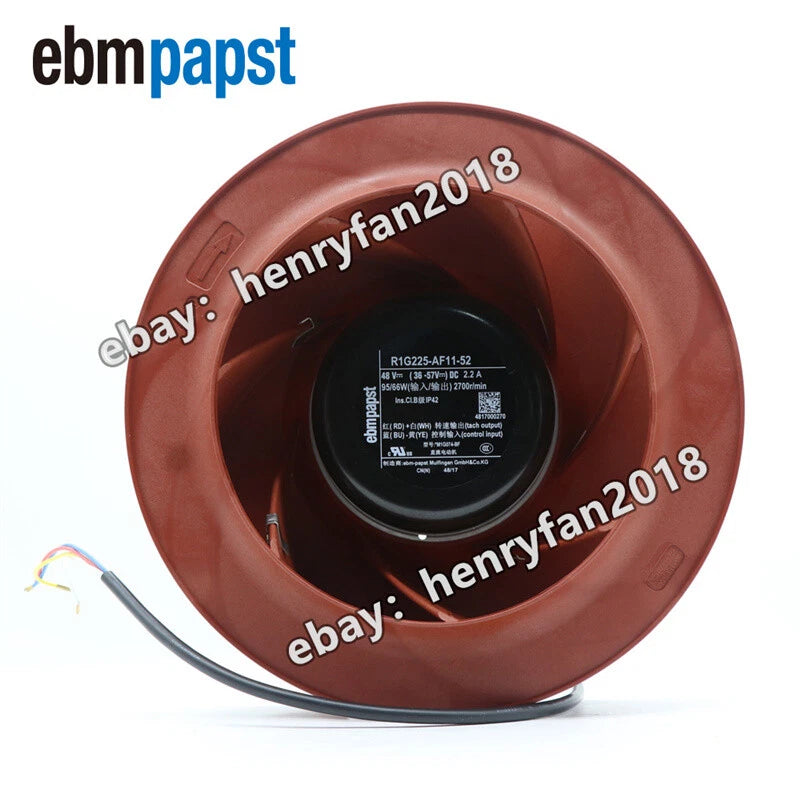 Ebmpapst R1G225-AF11-52 EBM Centrifugal Fan 48VDC 95W ??225MM Air Purifier Fan