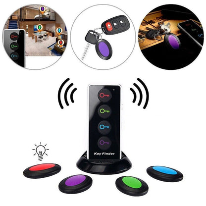 1 Pcs  Remote Wireless Key Finder Electronic Receiver Locator 4 in1 Alarm