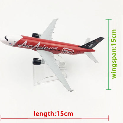 1:400 15cm Aircraft Asia 2007 A320 Alloy Plane Model Airplane Souvenir Ornaments