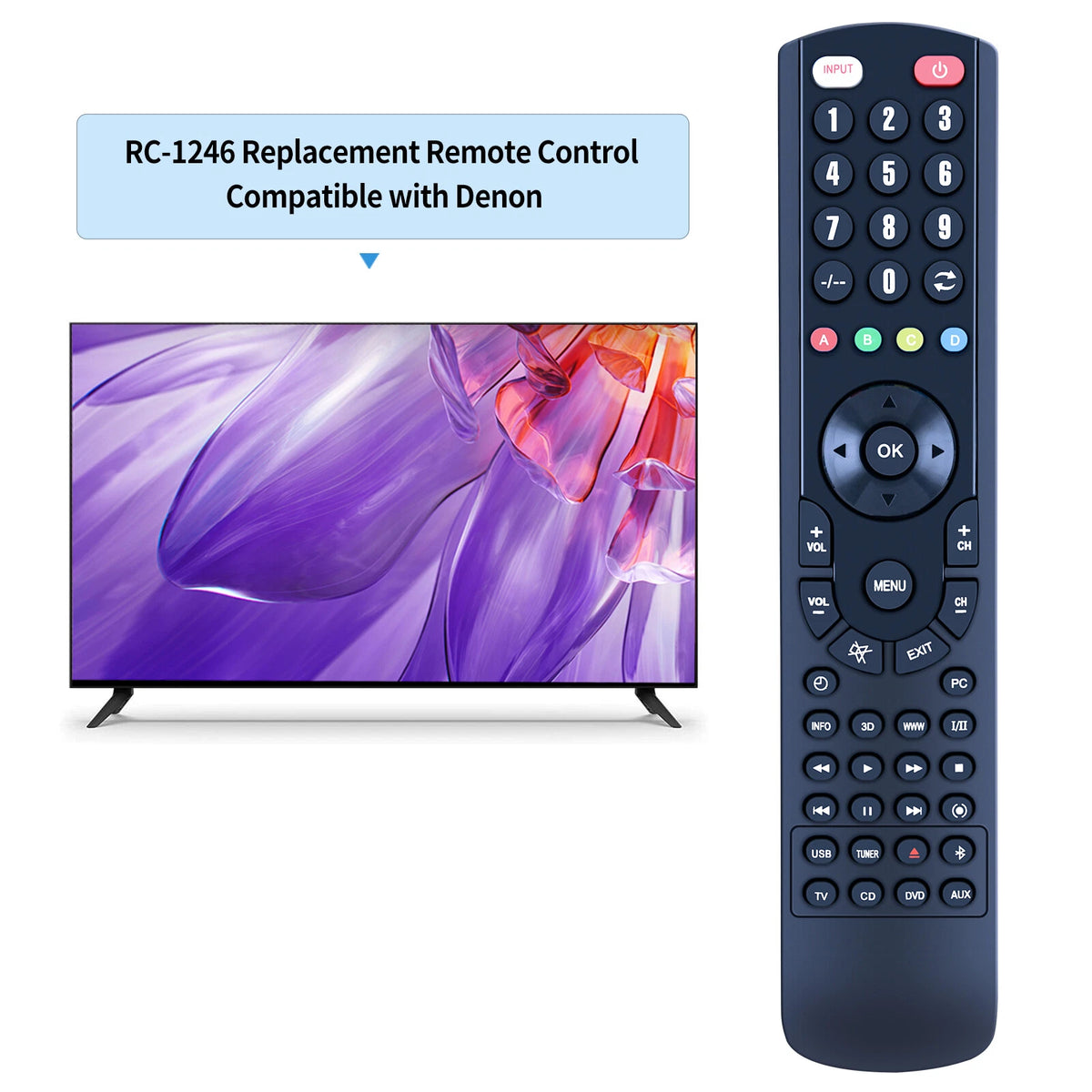 RC-1246 Replacement Remote Control For DENON PMA-900NE DCD-900NE