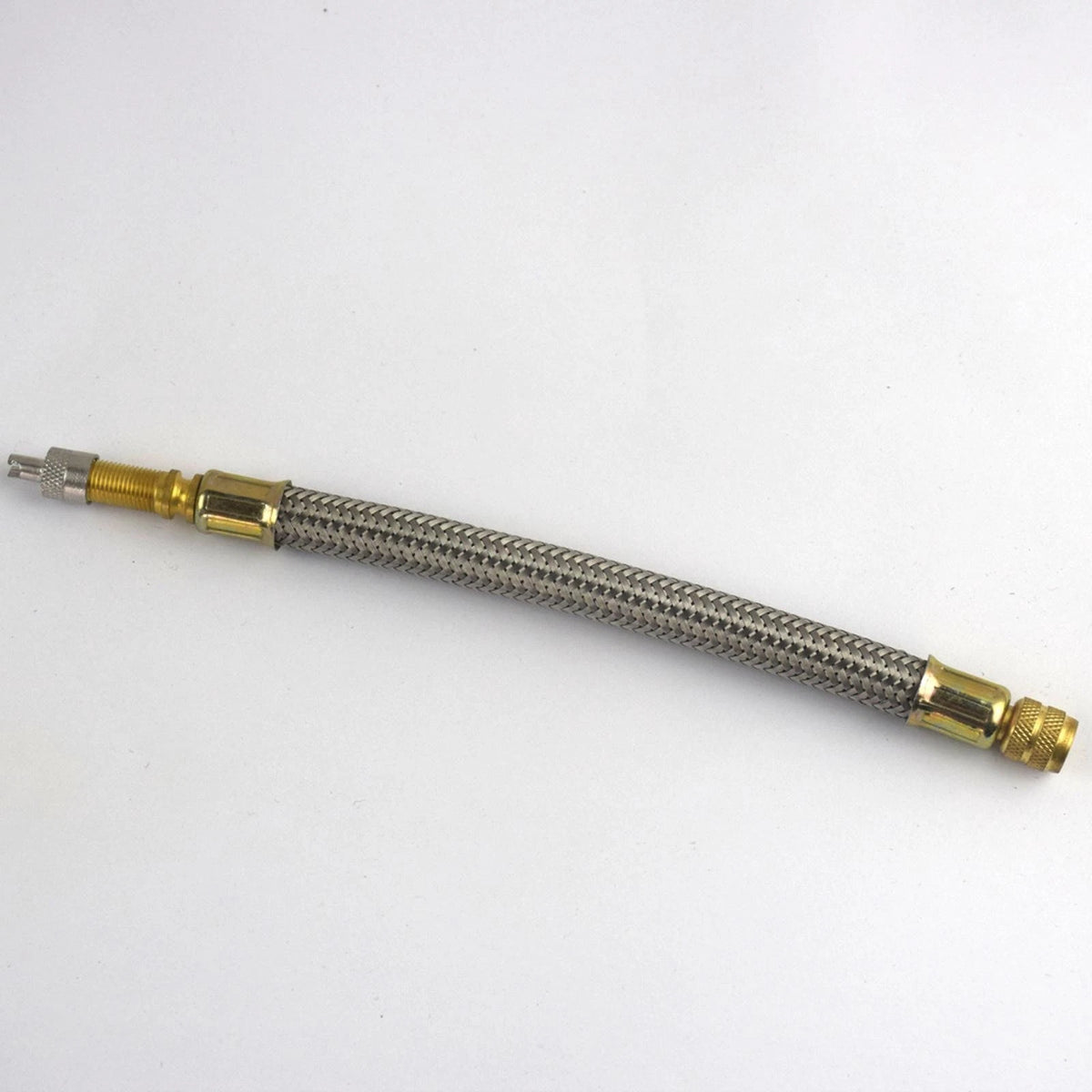 Stainless Braided Flexible Hose Car Tire Valve Inflatable Copper Joint Adapter
