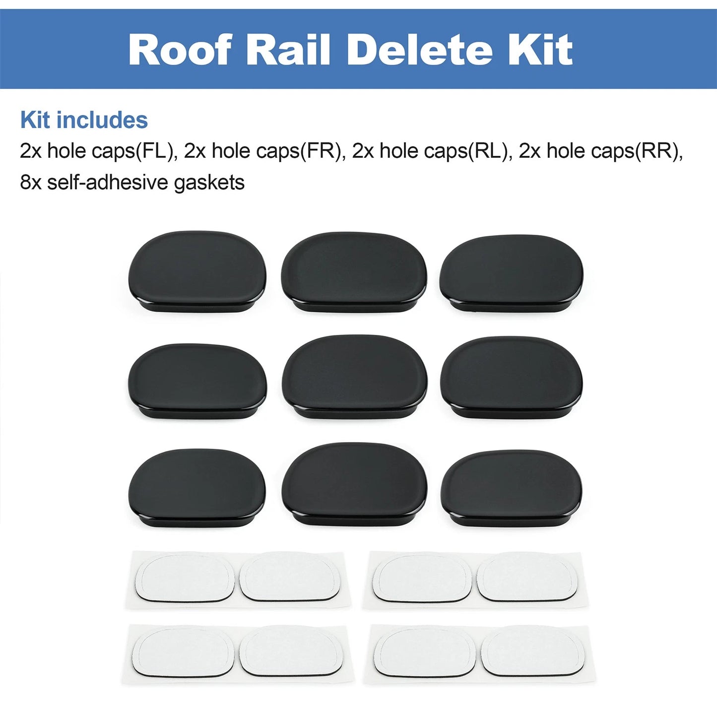 Roof Rail Crossbar End Cap Hole Plug Cover Removal Kit For Infiniti QX70