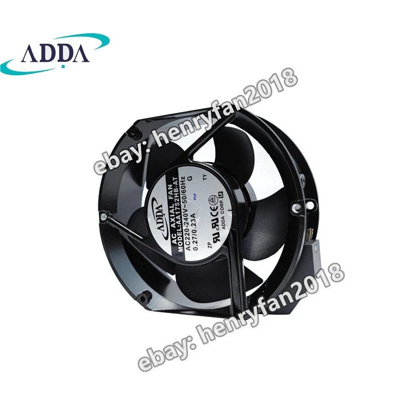 ADDA AA1752HB-AT Axial Fan AC 220/240V 0.27/0.23A 172*150*51mm 2-Pin Cooling Fan
