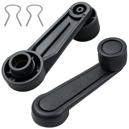 2PCS ABS Gray Interior Window Crank Handle Fits for Toyota Starlet 1981-1984