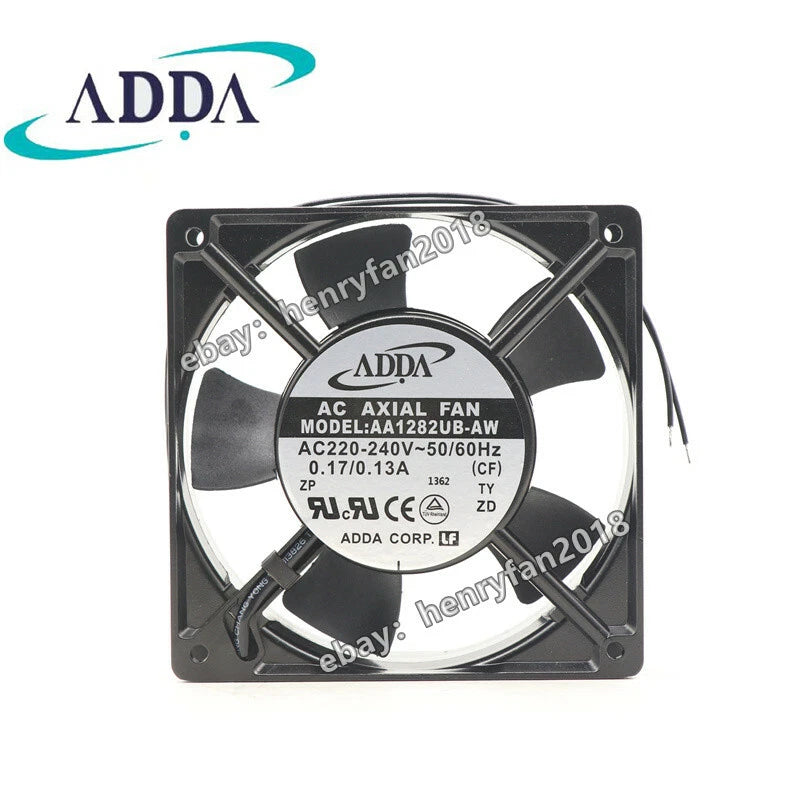 ADDA AA1282UB-AW Axial Fan AC 220/240V 0.17A 120*120*38MM High Speed Cooling Fan