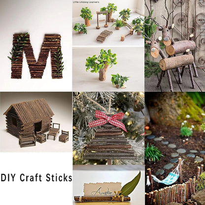 Craft Sticks, Wood Sticks Crafting Twigs Crafts Log Toy DIY Vase 50Pcs