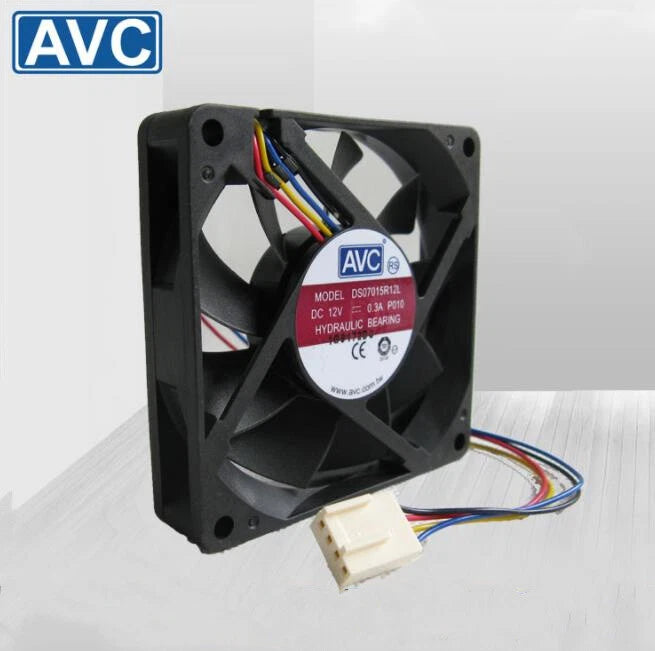 For AVC DS07015R12L DC 12V 0.3A 70*70*15MM 4-pin CPU / Chassis Cooling Fan