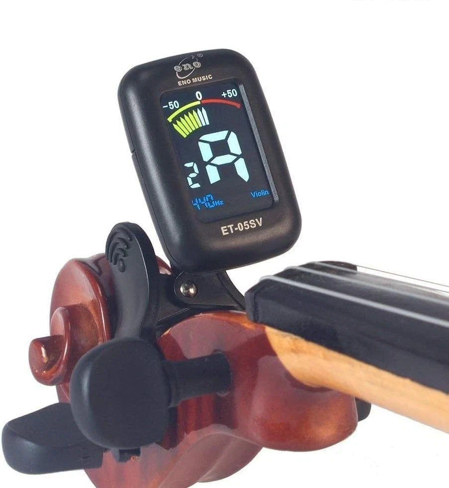 ENO MUSIC Professional Violin Viola Tuner, Colorful LCD Display Easy Black