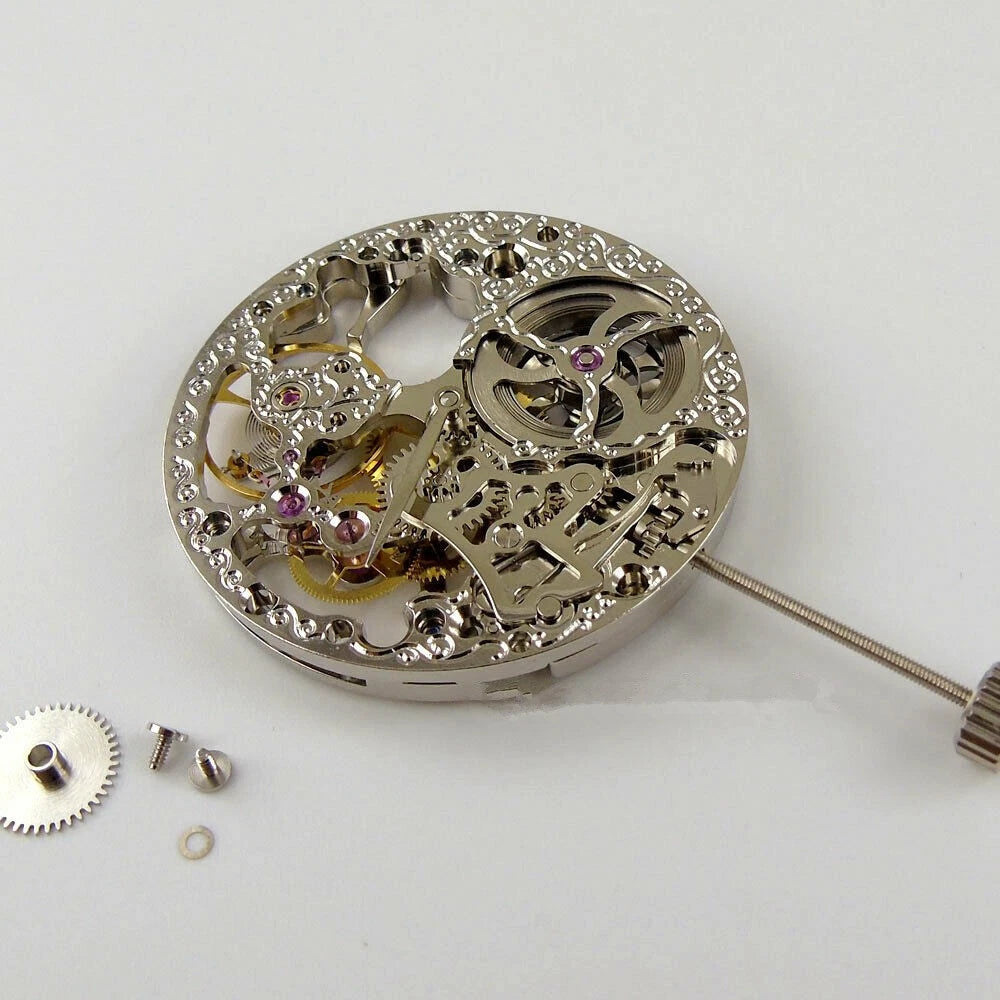 17 Jewels Hollow Manual Mechanical Watch Movement Small Seconds @ 6 For ETA 6498
