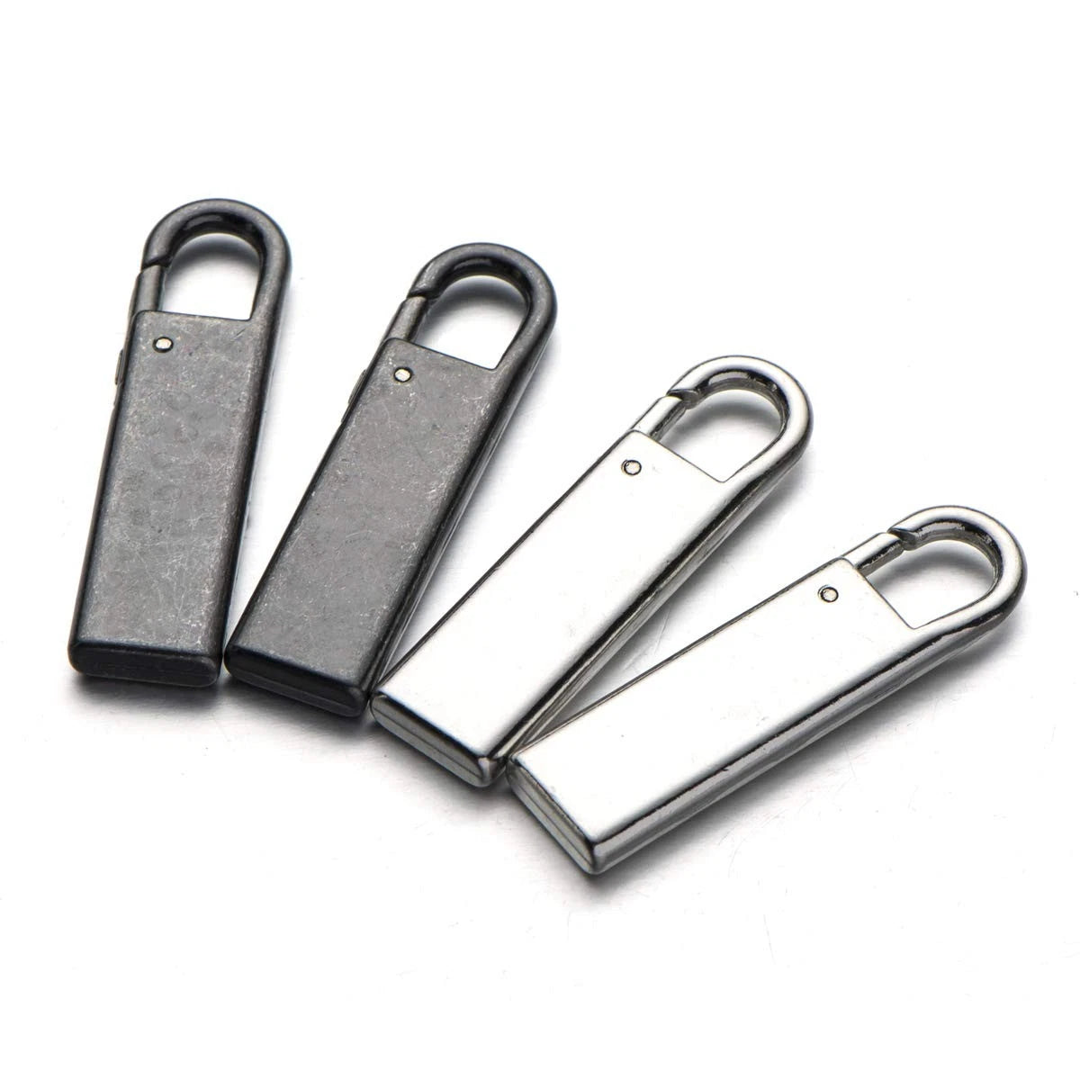 Zpsolution Zipper Pull Tab Replacement 1.5 Inch x 0.33 Inch, Sliver and Black